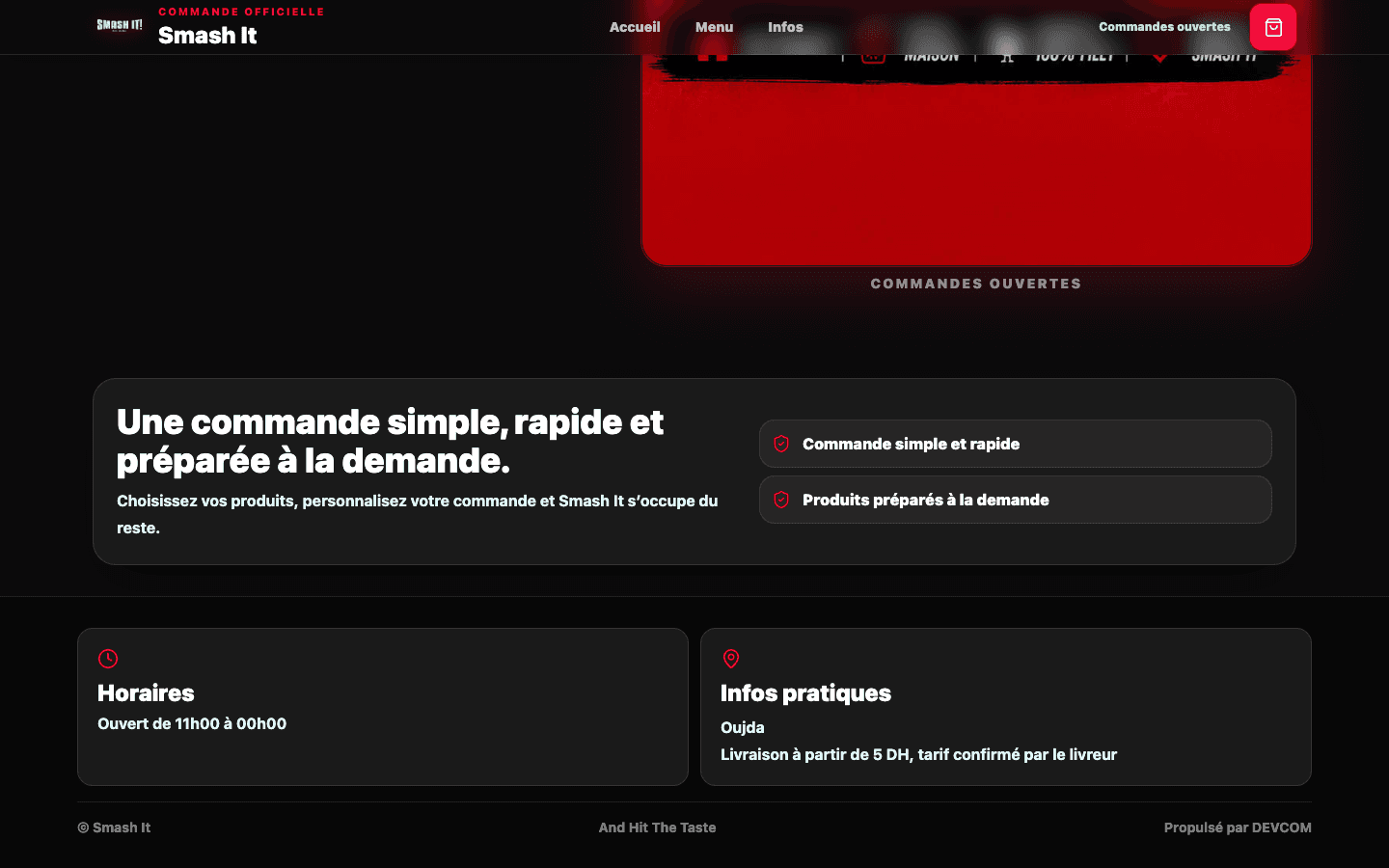 Parcours de commande Smash It sur ordinateur